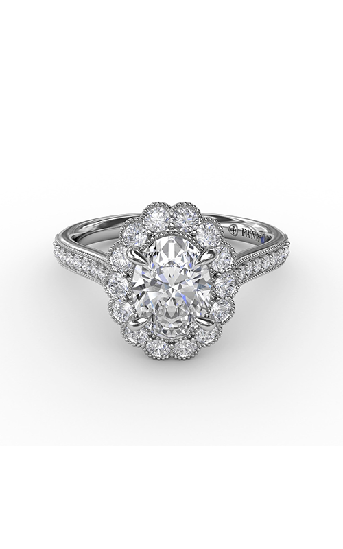 Fana Halo Engagement Ring S3204-14kt-White