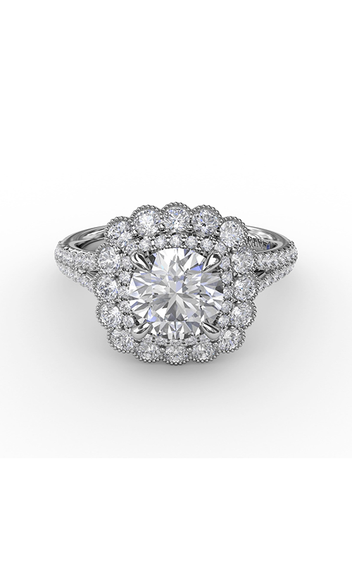 Fana Halo Engagement Ring S3202-14kt-White