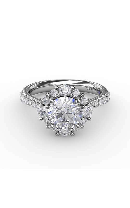 Fana Halo Engagement Ring S3124-14kt-White