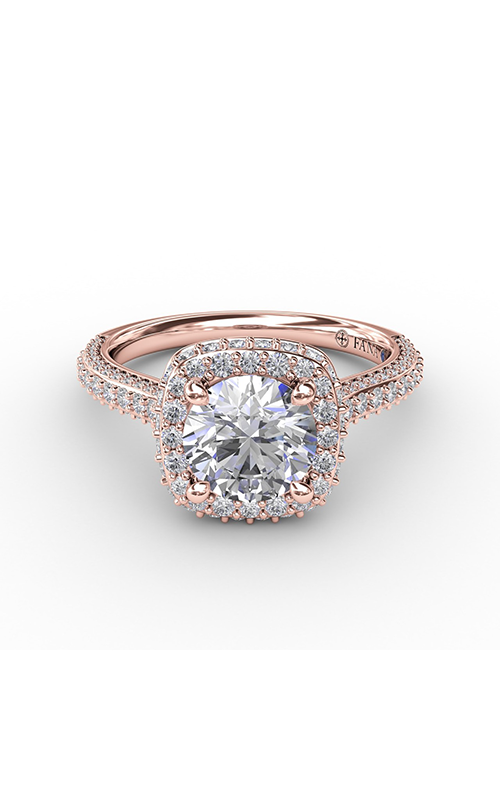 Fana Halo Engagement Ring S3335-14kt-Rose