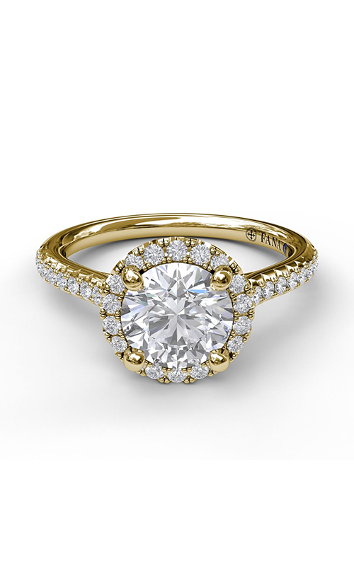 Fana Halo Engagement Ring S3789-18kt-Yellow