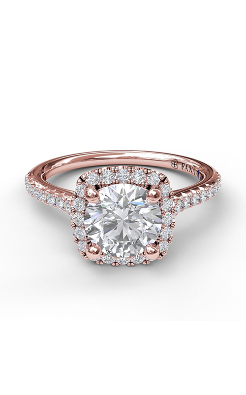Fana Halo Engagement Ring S3790-14kt-Rose