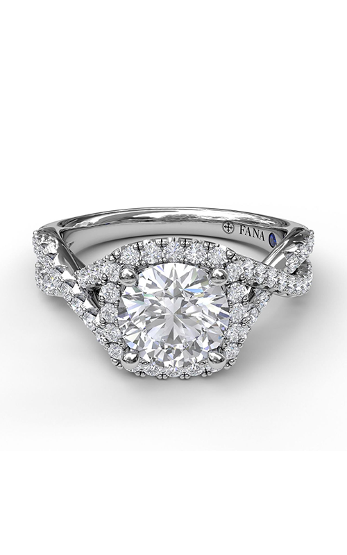 Fana Halo Engagement Ring S3796-Platinum
