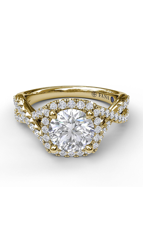 Fana Halo Engagement Ring S3796-14kt-Yellow