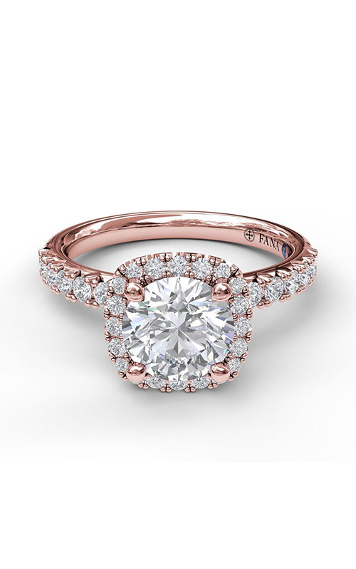 Fana Halo Engagement Ring S3817-18kt-Rose
