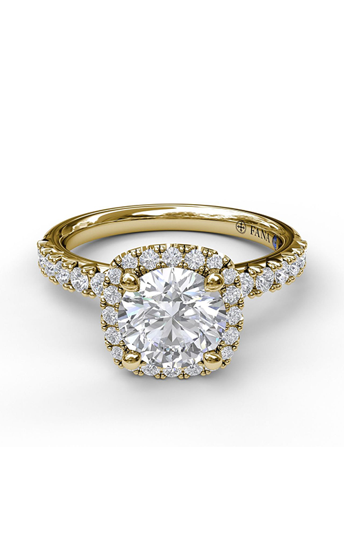 Fana Halo Engagement Ring S3817-18kt-Yellow