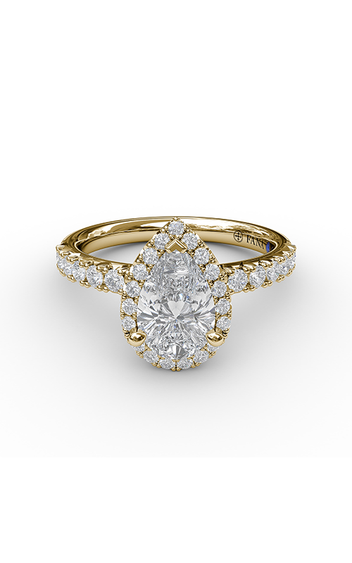 Fana Halo Engagement Ring S3820-14kt-Yellow