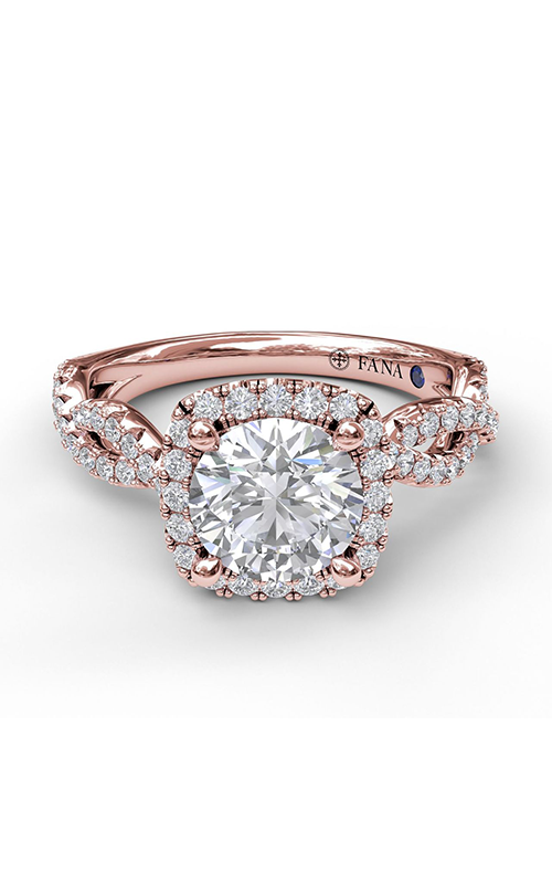 Fana Halo Engagement Ring S3826-18kt-Rose