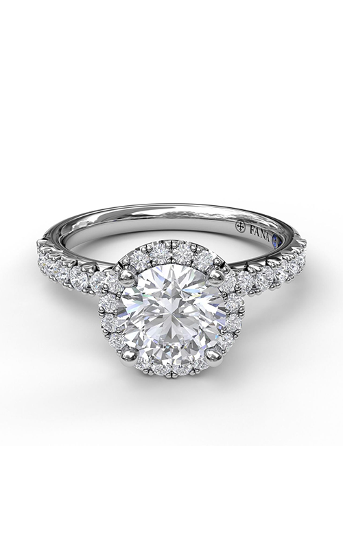 Fana Halo Engagement Ring S3837-18kt-White