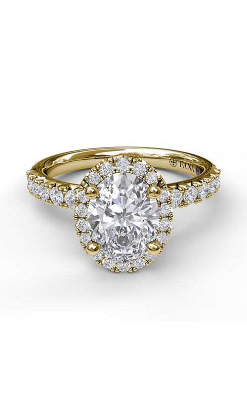 Fana Halo Engagement Ring S3838-18kt-Yellow