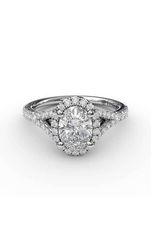 Fana Halo Engagement Ring S3845-14kt-White