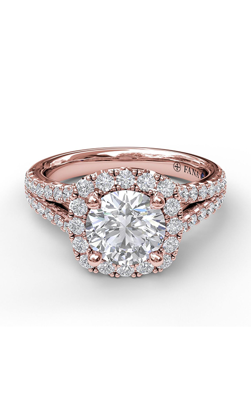 Fana Halo Engagement Ring S3891-14kt-Rose