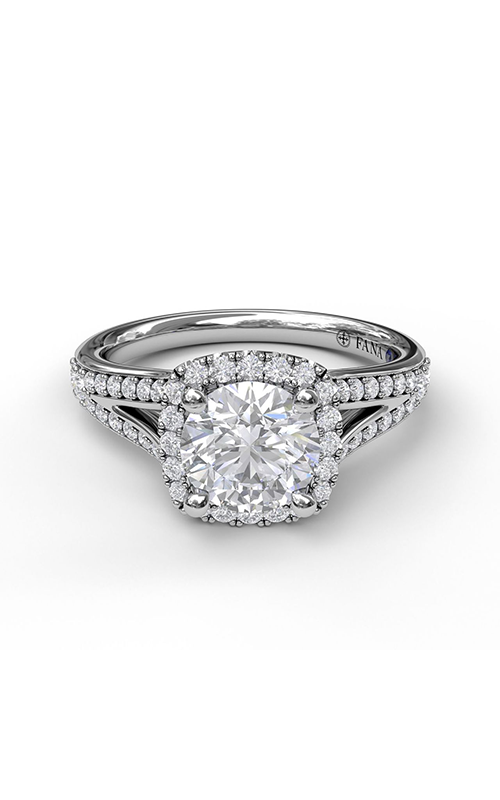 Fana Halo Engagement Ring S3910-Platinum