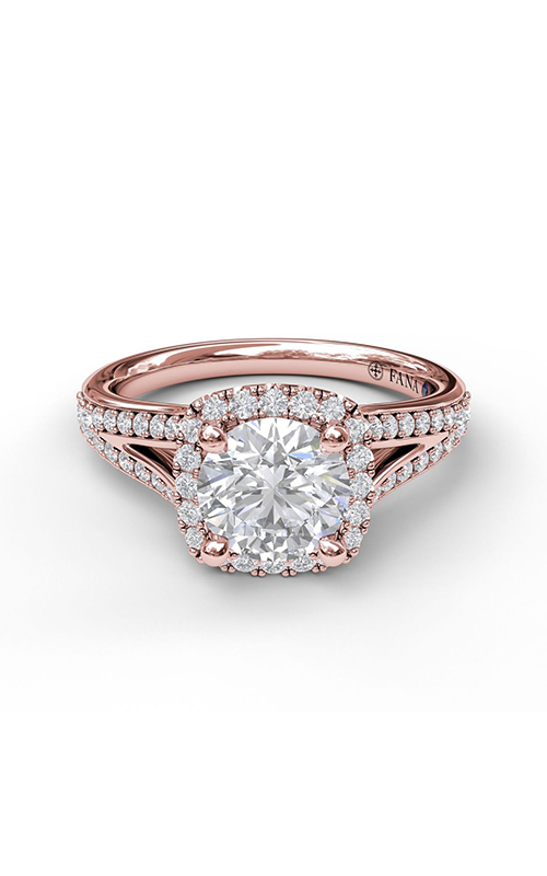 Fana Halo Engagement Ring S3910-18kt-Rose