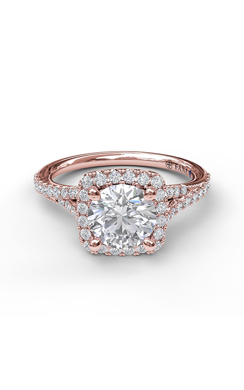 Fana Halo Engagement Ring S3922-14kt-Rose