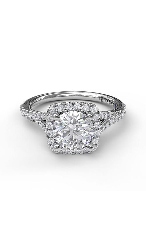 Fana Halo Engagement Ring S3922-14kt-White
