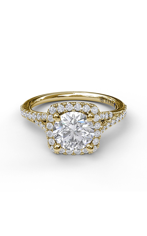 Fana Halo Engagement Ring S3922-14kt-Yellow
