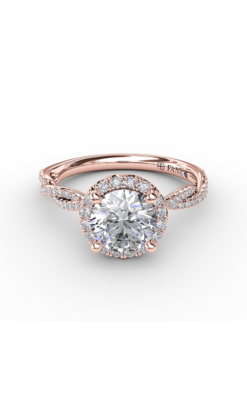 Fana Halo Engagement Ring S4002-18kt-Rose