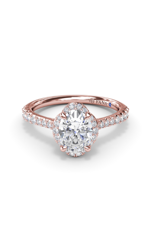 Fana Halo Engagement Ring S4097-14kt-Rose