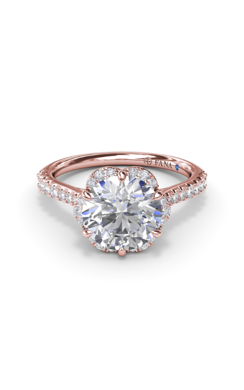 Fana Halo Engagement Ring S4096-18kt-Rose