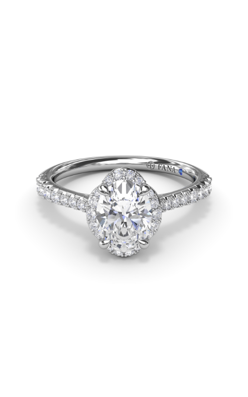 Fana Halo Engagement Ring S4097-14kt-White