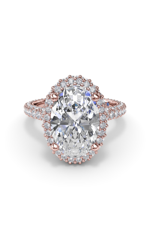 Fana Halo Engagement Ring S4159-14kt-Rose