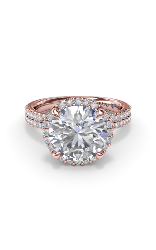 Fana Halo Engagement Ring S4177-18kt-Rose