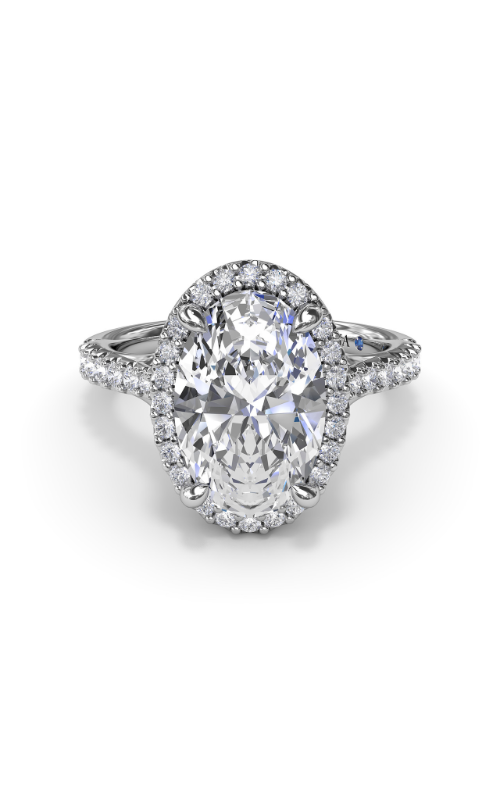 Fana Halo Engagement Ring S4186-14kt-White