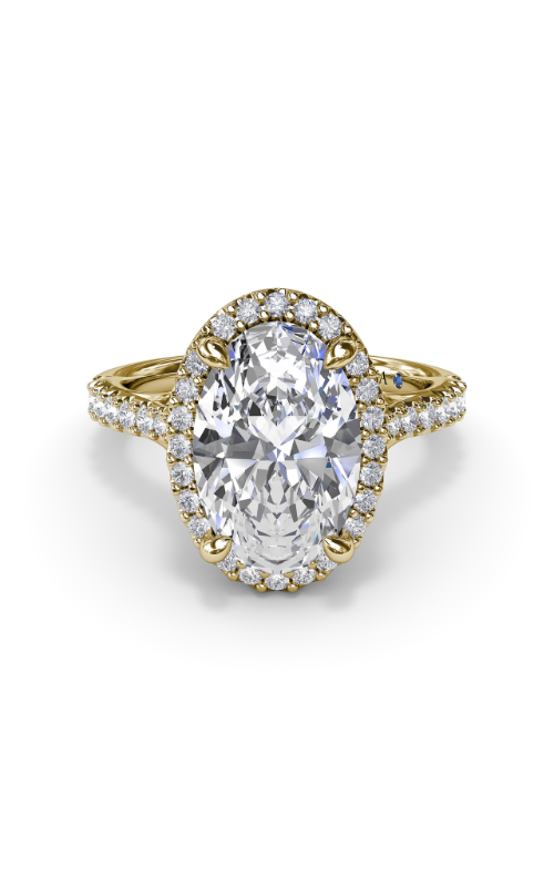 Fana Halo Engagement Ring S4186-14kt-Yellow