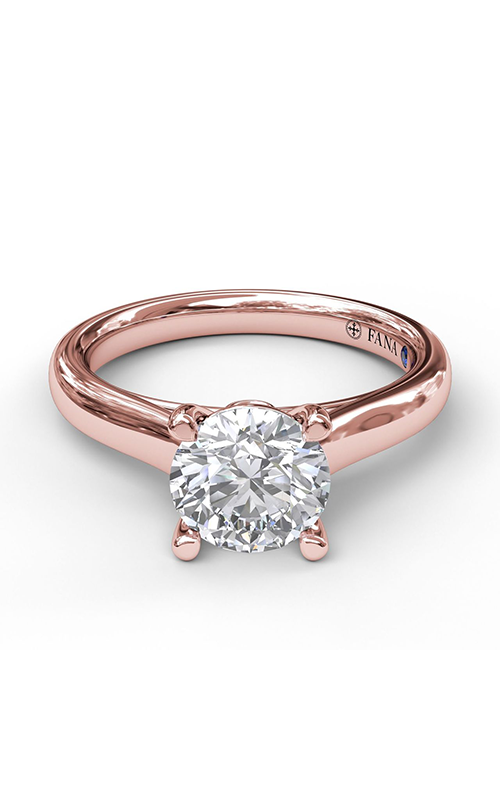 Fana Solitaire Engagement Ring S3407-18kt-Rose Fana Solitaire Engagement Ring S3407-18kt-Rose