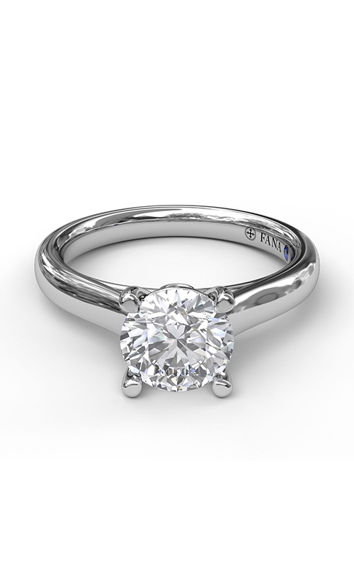 Fana Solitaire Engagement Ring S3407-14kt-White Fana Solitaire Engagement Ring S3407-14kt-White