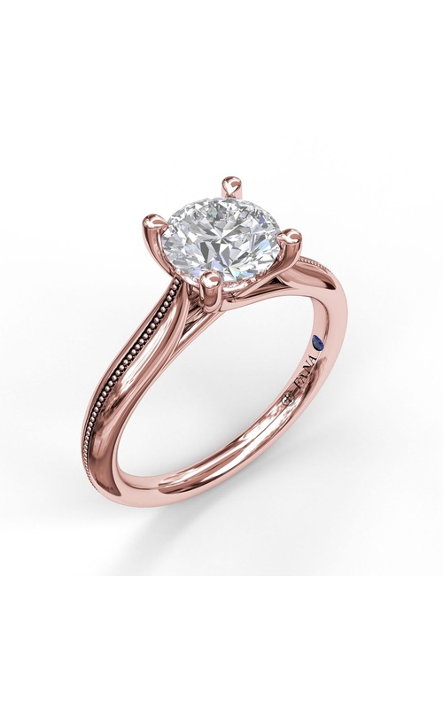 Fana Bridal Engagement Ring S3048-14kt-Rose