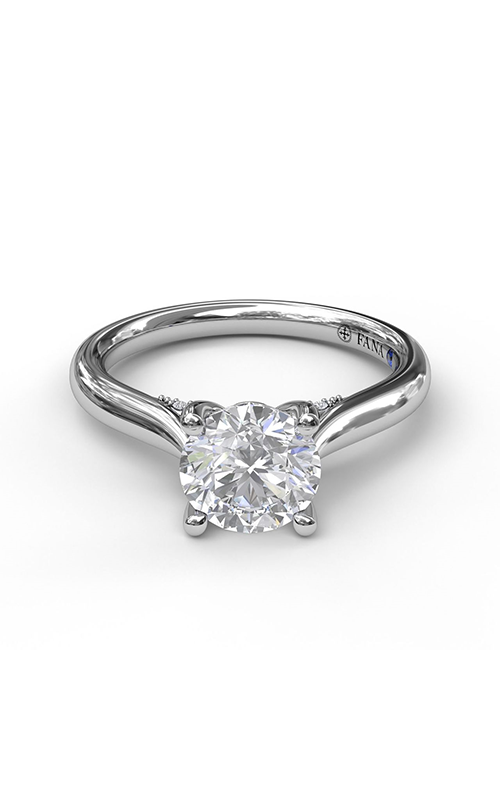 Fana Solitaire Engagement Ring S3046-18kt-White Fana Solitaire Engagement Ring S3046-18kt-White