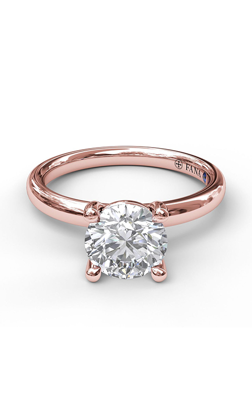 Fana Solitaire Engagement Ring S3842-18kt-Rose Fana Solitaire Engagement Ring S3842-18kt-Rose