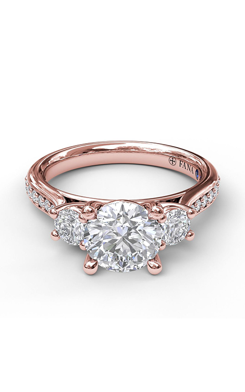 Fana Three Stone Engagement Ring S3521-14kt-Rose