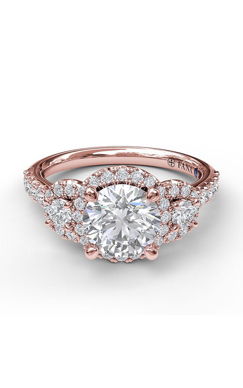 Fana Three Stone Engagement Ring S3405-18kt-Rose
