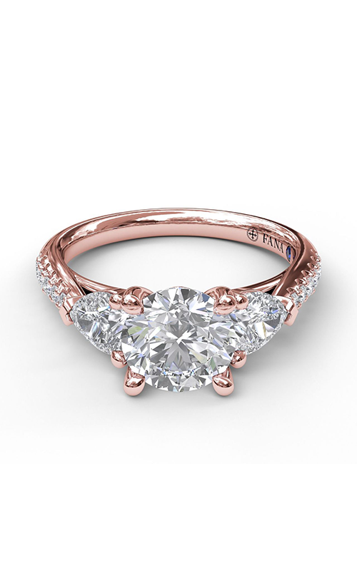 Fana Three Stone Engagement Ring S3756-18kt-Rose
