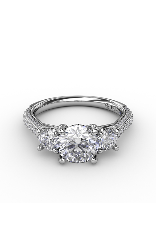 Fana Three Stone Engagement Ring S3336-Platinum
