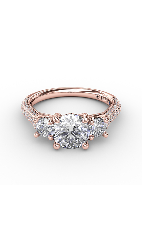 Fana Three Stone Engagement Ring S3336-18kt-Rose