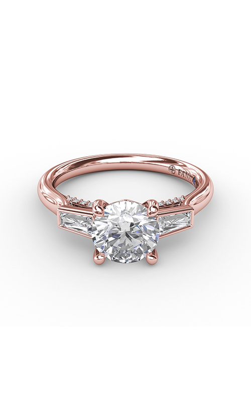 Fana Three Stone Engagement Ring S3299-18kt-Rose