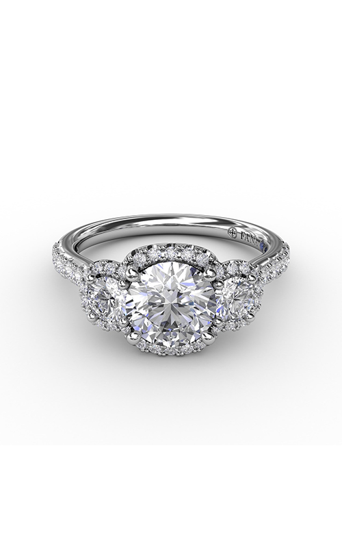 Fana Three Stone Engagement Ring S3314-18kt-White