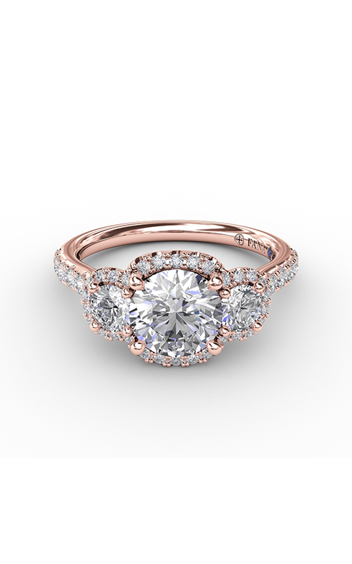 Fana Three Stone Engagement Ring S3314-18kt-Rose