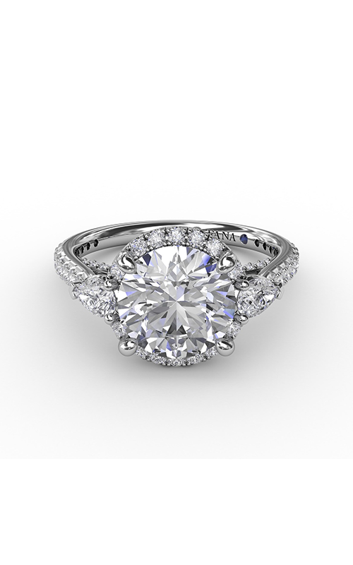 Fana Three Stone Engagement Ring S3279-Platinum