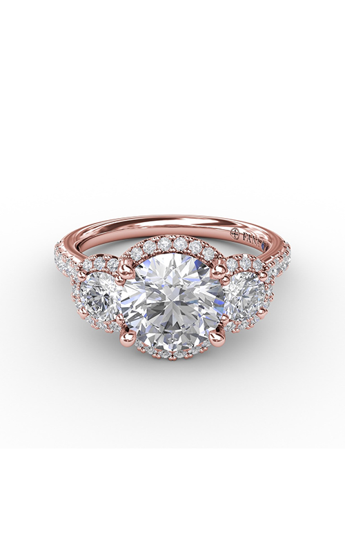 Fana Three Stone Engagement Ring S3223-18kt-Rose