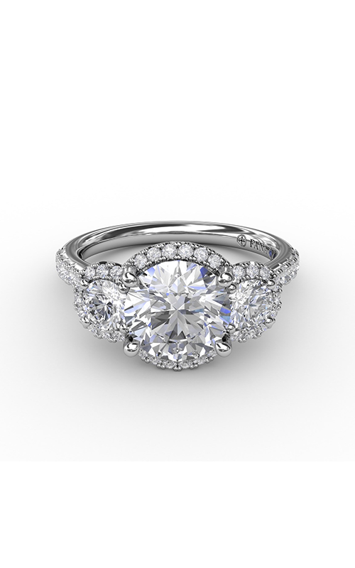 Fana Three Stone Engagement Ring S3223-Platinum