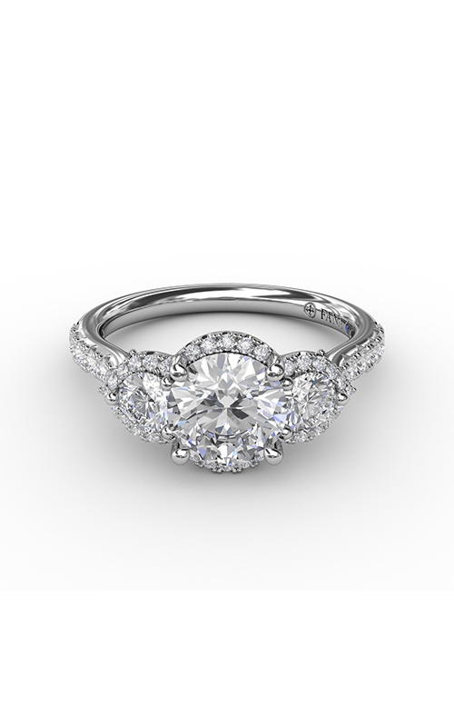 Fana Three Stone Engagement Ring S3217-Platinum