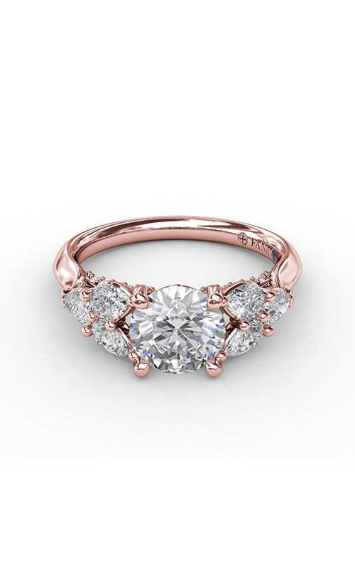 Fana Three Stone Engagement Ring S3209-18kt-Rose