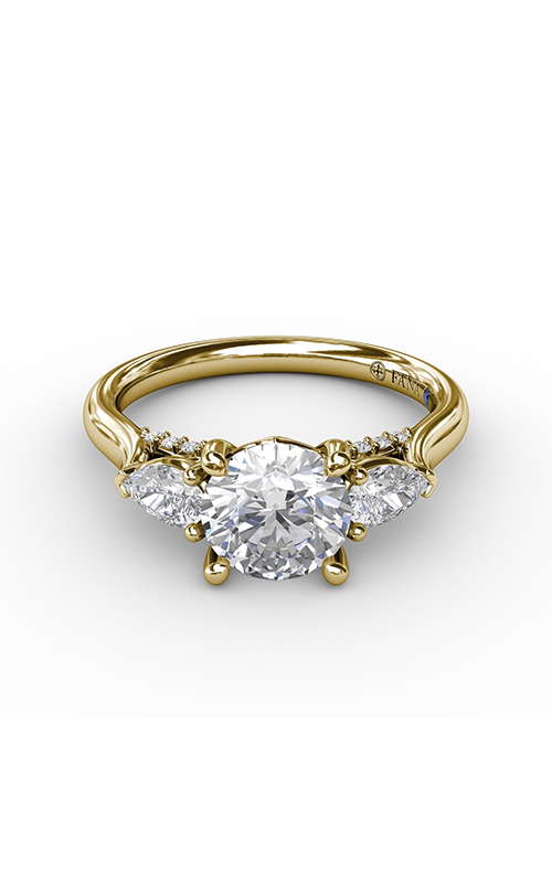 Fana Three Stone Engagement Ring S3224-14kt-Yellow