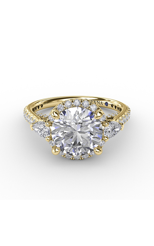 Fana Three Stone Engagement Ring S3279-14kt-Yellow