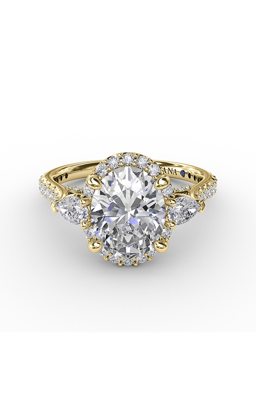 Fana Three Stone Engagement Ring S3280-14kt-Yellow